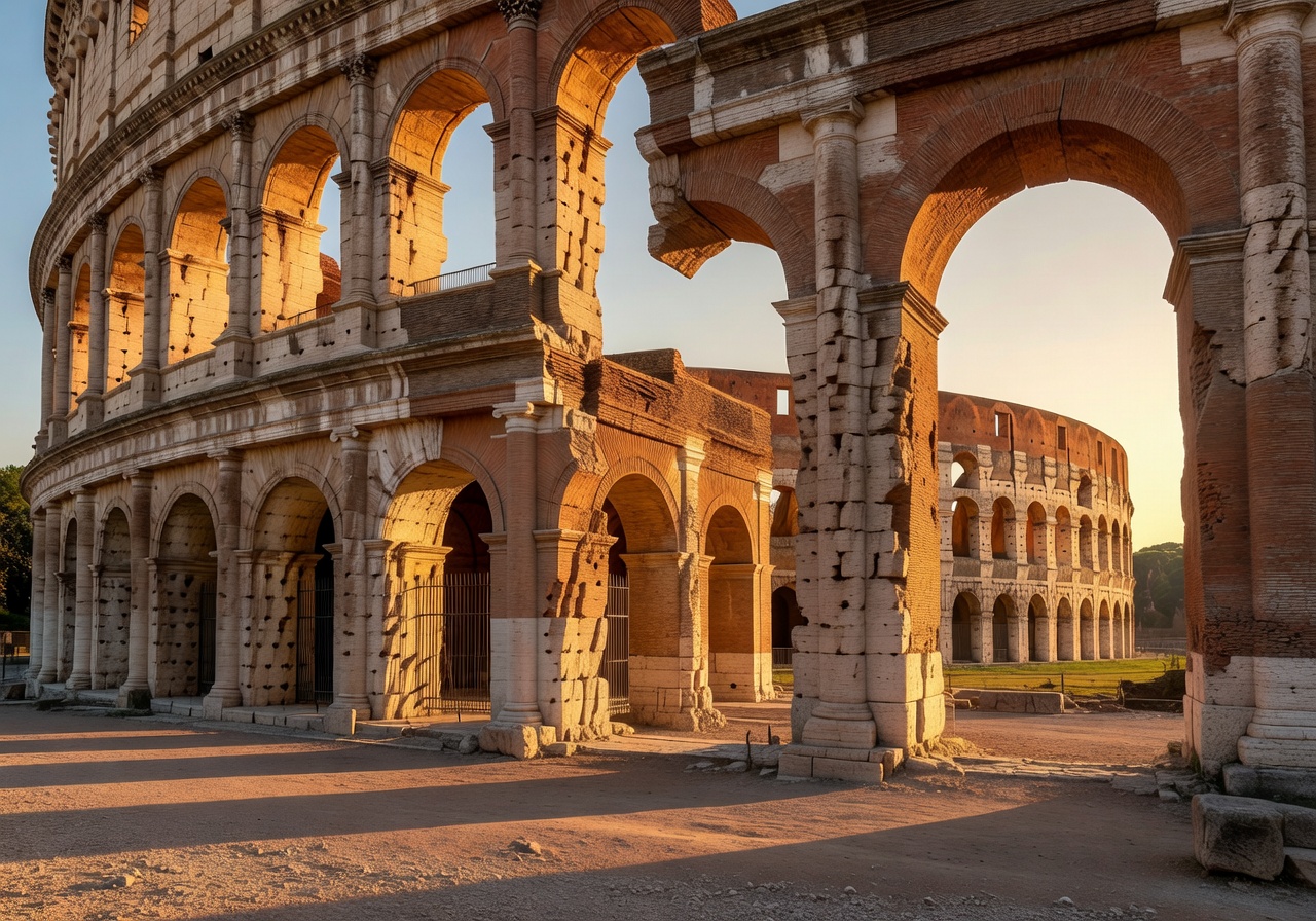 Historic Colosseum in Rome, Italy