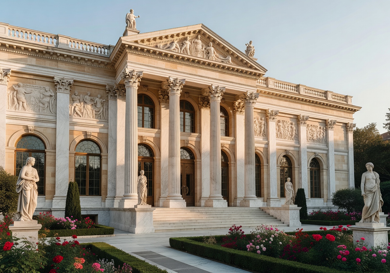 Beautiful art museum architecture representing European Culture