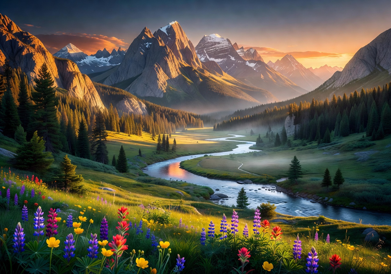 Breathtaking mountain landscape representing Nature travel